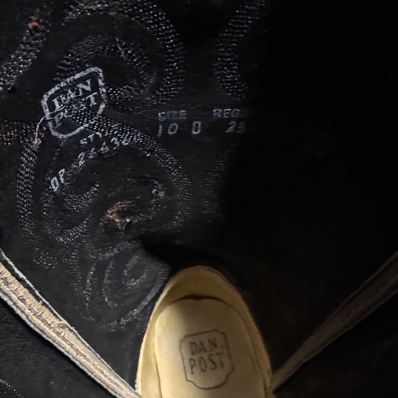 Real ostrich leg Dan Post Rich Brown Western Boots - Picture 6 of 11